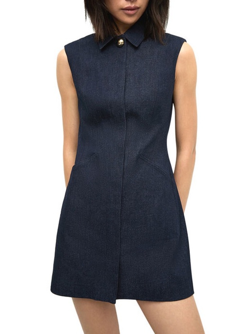 VERONICA BEARD Serina Sleeveless Dark Oxford Denim Mini Dress Size 2 NWT
